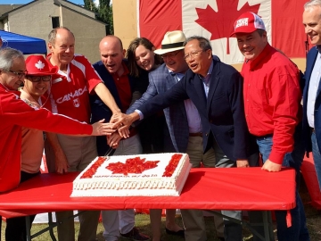 At the Chinatown Canada Day celebration outside Wong’s Benevolent Association - July 1, 2018