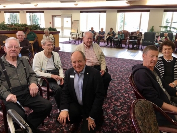 Chatting with residents at Rosedale at Griesbach - Oct 20, 2017 2