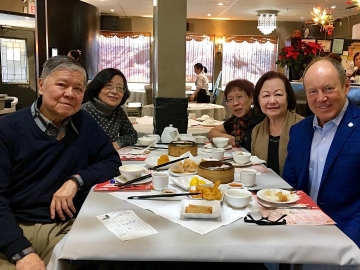 Enjoying Dim Sum at Urban China restaurant - Jan 7, 2018