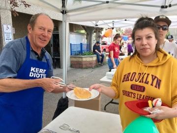 Glad to serve folks at the Beverly Business Association Annual K-Days Pancake Breakfast - July 26, 2018