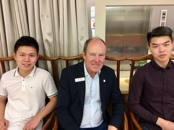 Great to meet Alex Lui and Samuel Tarp who were hired through the Canada Summer Job Grants program to work at the Edmonton Chinatown Care Centre - July 4, 2018