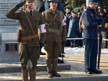 I loved the First World War uniforms today at the Beverly Cenotaph Remembrance Day ceremony where I gave a speech and laid a wreath - Nov. 11, 2018