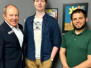Meeting Lucas and Colin at The Canora Society. Colin has been hired through the Canada Summer Job Grants program - July 9, 2018