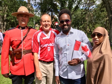 Meeting new Canadians Citizenship ceremony at the Alberta Legislature - July 1, 2018