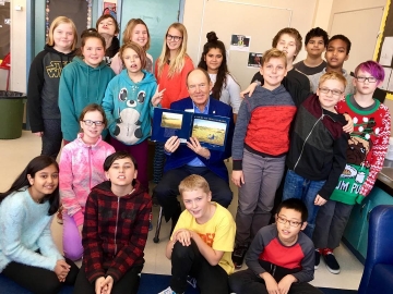 Reading to Grade 6 students at Beacon Heights School and talk about life as a Member of Parliament. Thanks for the great artwork  - November 16, 2018