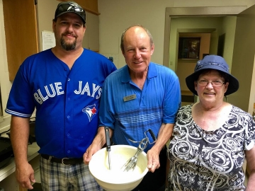 Serving at the Athlone Community League Pancake Breakfast - July 16, 2017