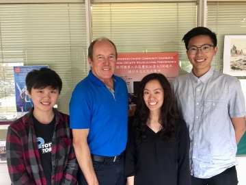 Meeting Cynthia Li, Michael Tsang and Yu Shan (Krystal) Liu  interning this summer at the Chinese Benevolent Association - July 23, 2018