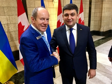 Prime Minister Volodymyr Groysman and Kerry Diotte, MP - Oct. 31, 2017