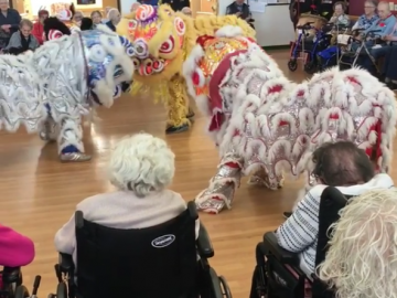 Residents of Shepherd’s Care Kensington Enjoy a Lunar New Year Lion Dance - Feb 17, 2018