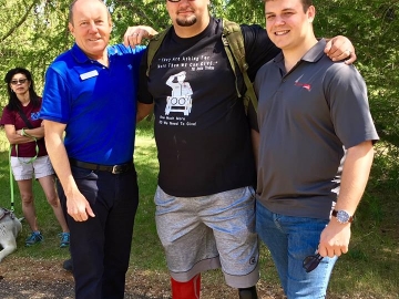 With veteran Brock Blaszczyk, at the Canadian Walk for Veterans at Rundle Park.  - June 3, 2018