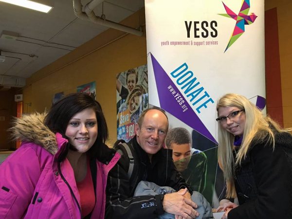 Kerry with YESS' Homeless for a Night participants