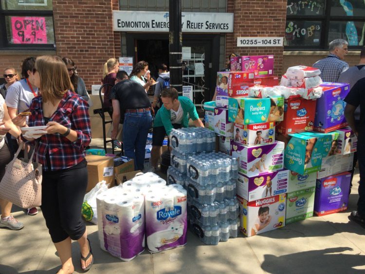 Donations at Edmonton Emergency Relief Services